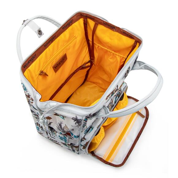 Wrangler Cowboy Print Backpack/Baby Travel Bag *NEW w/ Tags - Picture 4 of 7